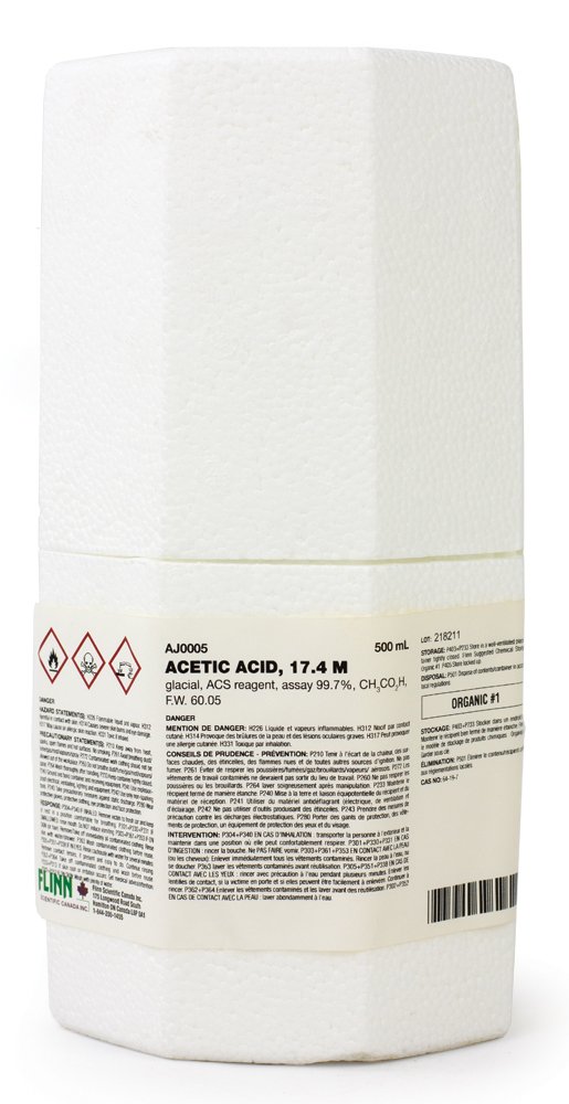 500ml Of 0 2 M Acetic Acid Acetic Acid, Reagent, 500 mL | Flinn Scientific