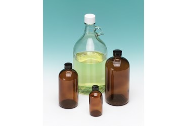 Glass Chemical Bottle with PVC Coating 120 mL