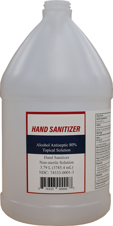 Gel Sanitizer, 1 gallon, Package of 4