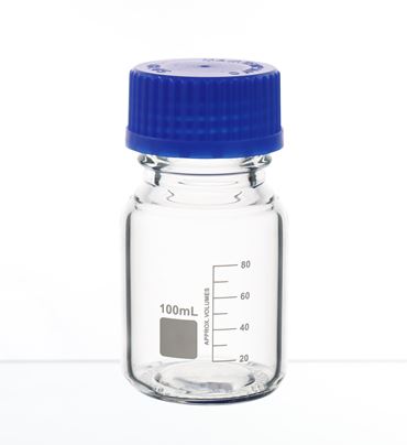 Round Reagent Bottle with Screw Cap, 100 mL