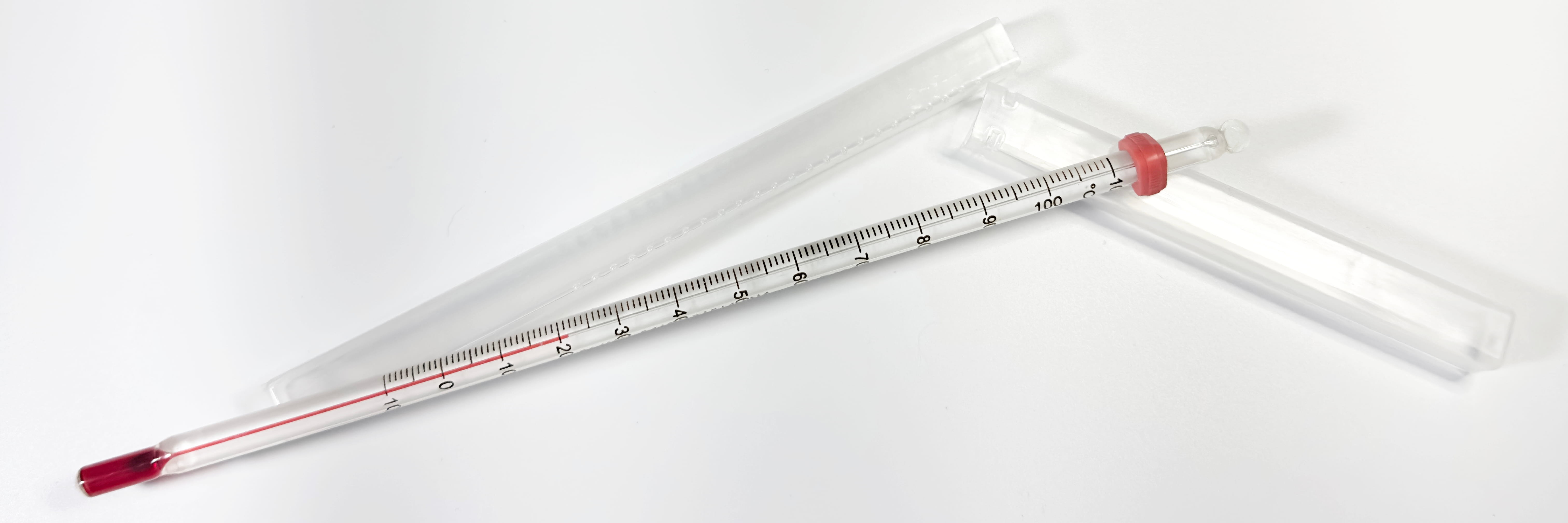 PTFE-Coated Spirit-Filled Partial Immersion Thermometer -10 to 110 °C