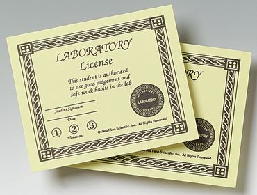 Student Lab Safety License for Liability Reduction in the School Laboratory