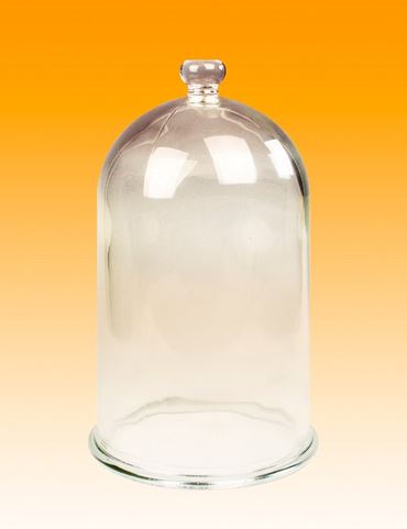 Glass Bell Jar Vacuum Chamber with Molded Glass Knob 13 L
