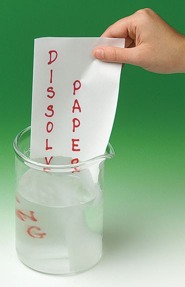 Dissolving Paper Chemistry Demonstration Pkg. of 10