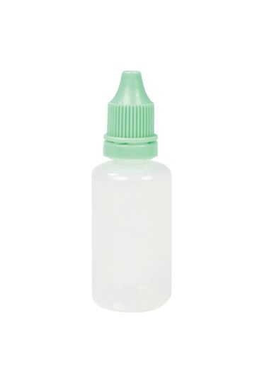 Polyethylene Dropping Bottle with Dropper Plug and Screw-on Cap 30 mL