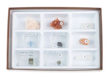 Crystal Mineral Collection for Geology and Earth Science