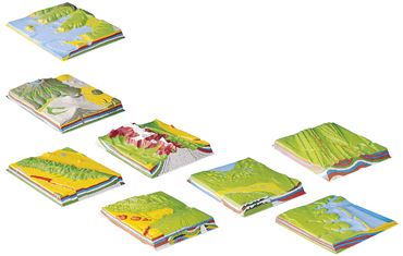 Deluxe Landform Model Set for Earth Science and Geology