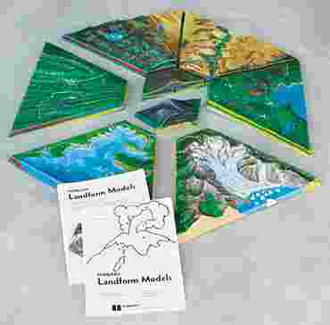 Hexagonal Landform Model Set for Earth Science and Geology