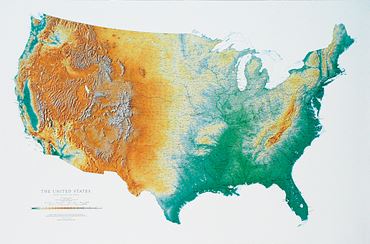 United States Shaded Relief Map
