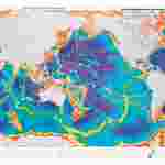 Ocean Floor Topography Map for Earth Science