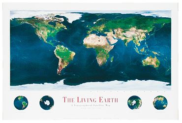 The Living Earth from Space Poster for Earth Science and Geography