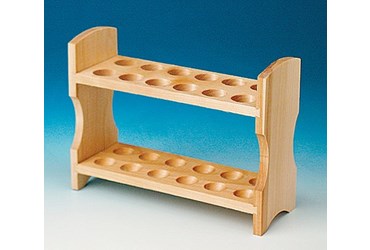 Wooden Double-Row Test Tube Rack for 22 mm Tubes