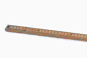 Wooden Meter Stick with English/Metric and Metal Ends
