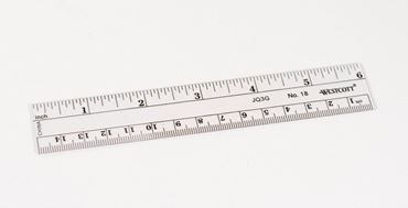 Clear Flexible Ruler with English/Metric 15 cm