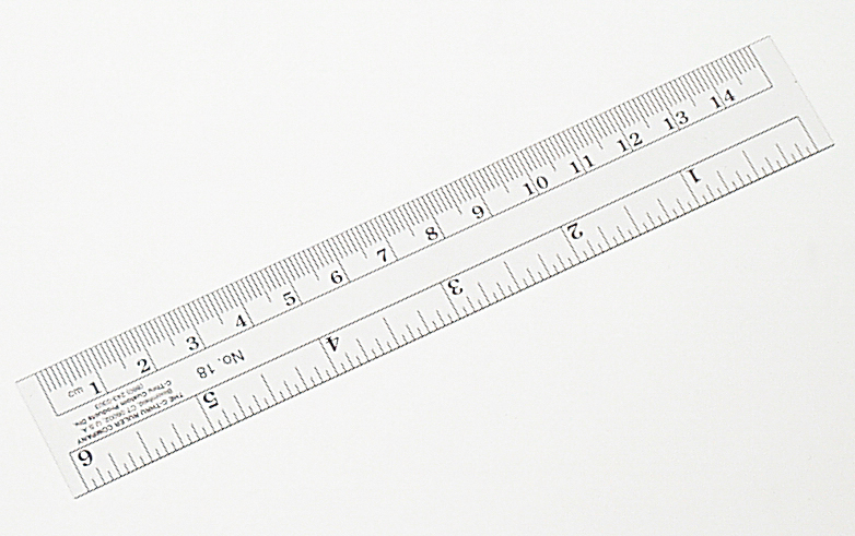 Ruler, Metric/English, Clear, Flexible, 15 cm