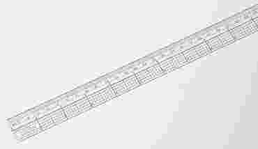 Clear Metric Ruler with Centimeters and Inches