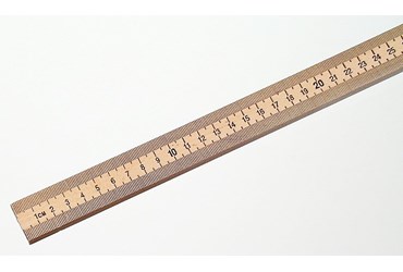 Wooden Meter Stick with English/Metric and Metal Ends