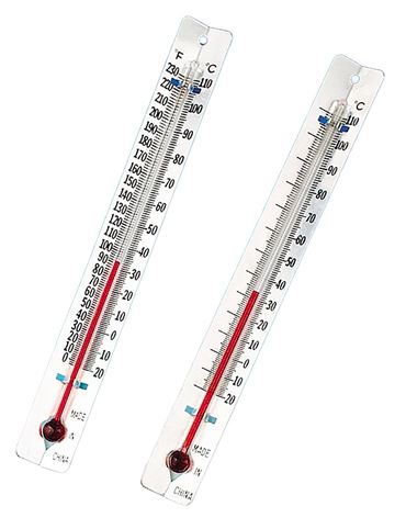 Metal-Backed Thermometer Celsius/Fahrenheit