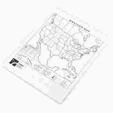 North American Weather Map Wall Chart for Earth Science and Meteorology