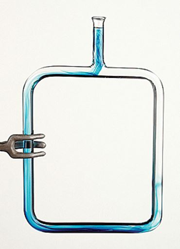 water, food dye, path