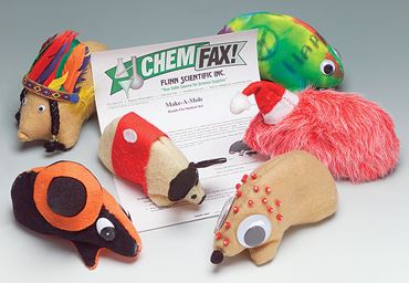 fabric, eyes, noses, tails, fiberfill stuffing