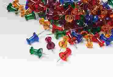 Multicolored Push Pins