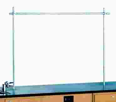 Upright Rod Set with Crossbar for 4-Student Perimeter Lab Station