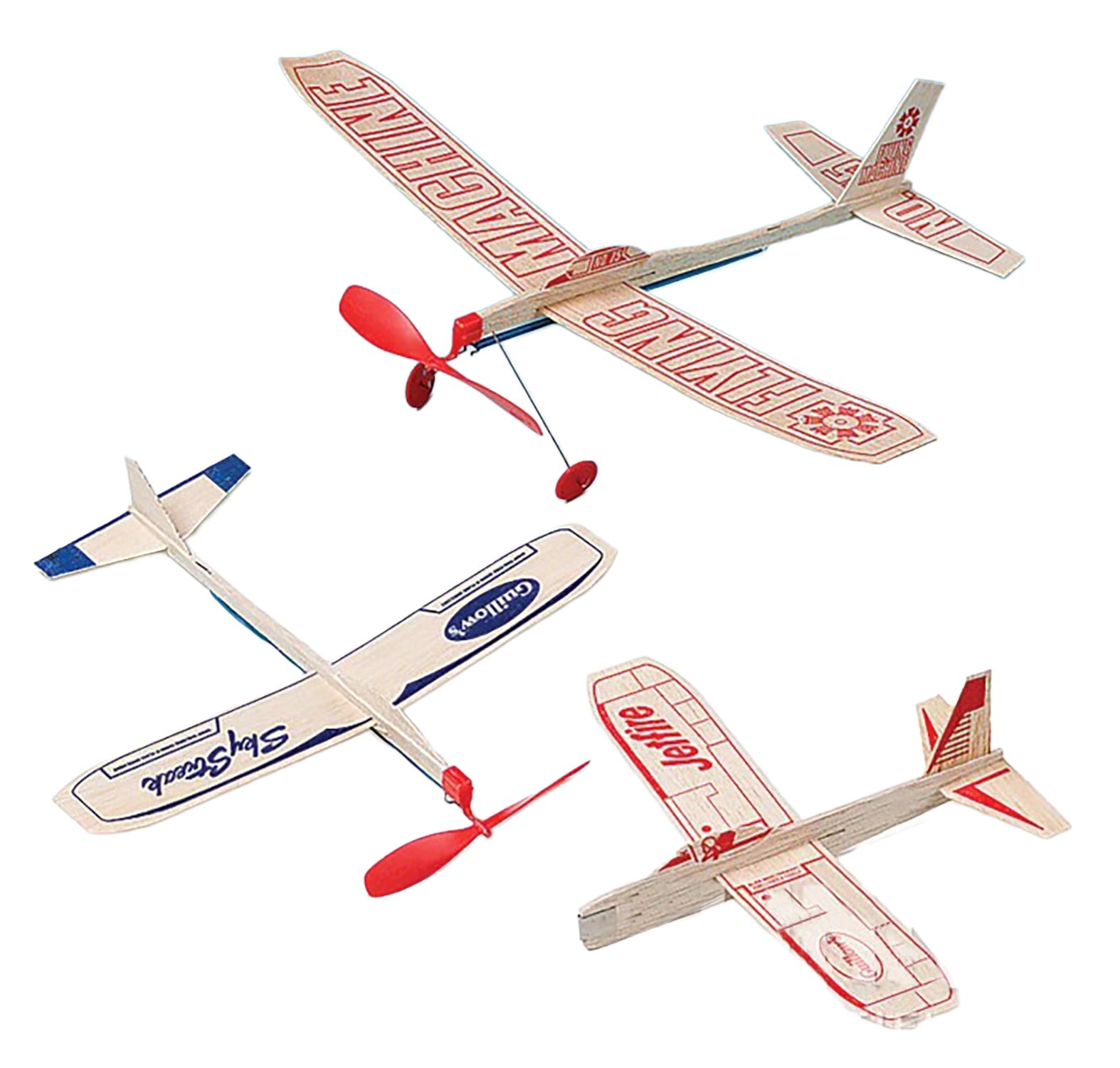 Sky Streak Rubber Band Powered Balsa Plane