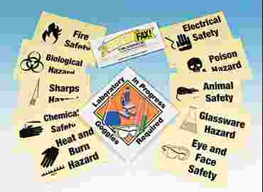 Science Laboratory Safety Symbols Signs and Posters