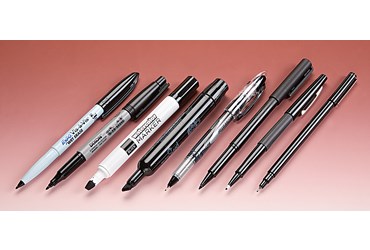 Assorted Black Markers Set of Eight