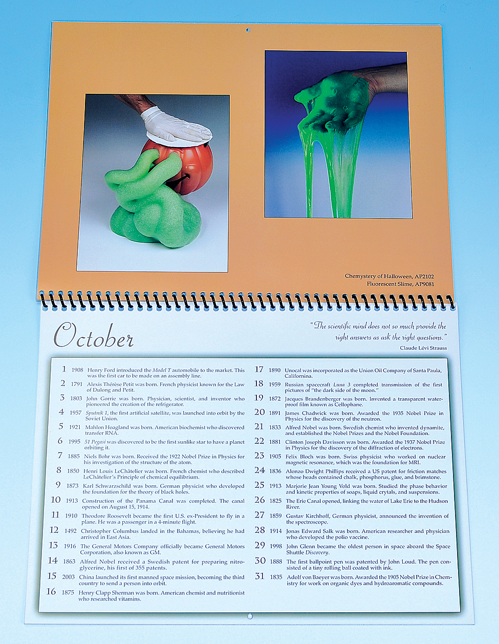 Physical Science Fun Facts Calendar