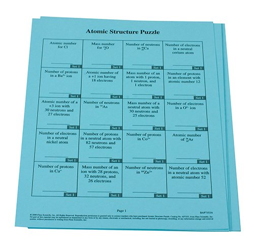 Atomic Structure Crossword Puzzle With Answers