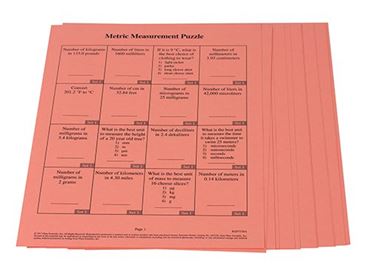 Metric Measurement Puzzle and Activity Kit