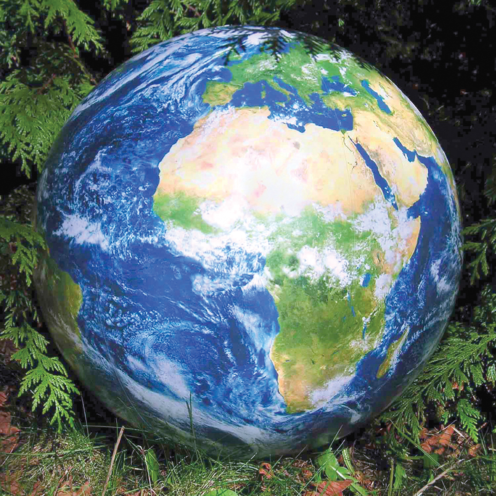 Earthball, Inflatable Earth Globe from satellite images, Glow in the Dark  Cities