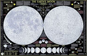 Moon Poster for Astronomy and Space Science