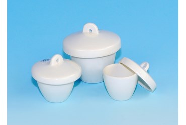 Flinn High Form Porcelain Crucible with Cover 10 mL