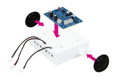 oscillators, capacitors, switching diodes, leds, gearboxes, switches