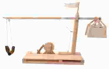 Leonardo da Vinci Trebuchet Demonstration for Physical Science and Physics
