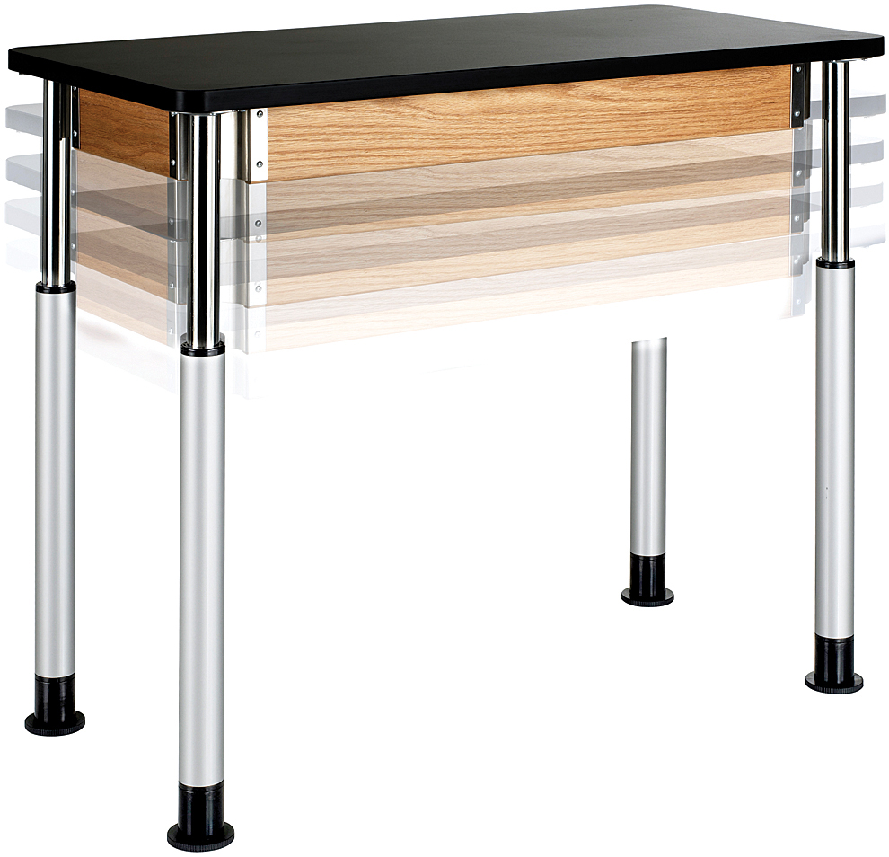 Student Lab Table, Adjustable, Chemical Resistant Laminate, 24" x 60" x