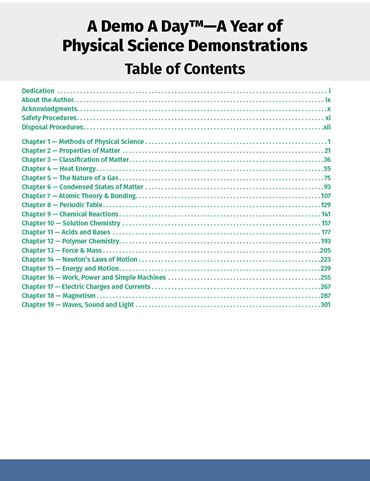 physical science, physics, demonstrations