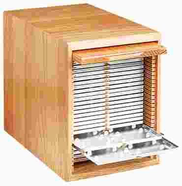 Wooden Microscope Slide Storage Cabinet