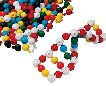 White Pop Beads with 5 Holes