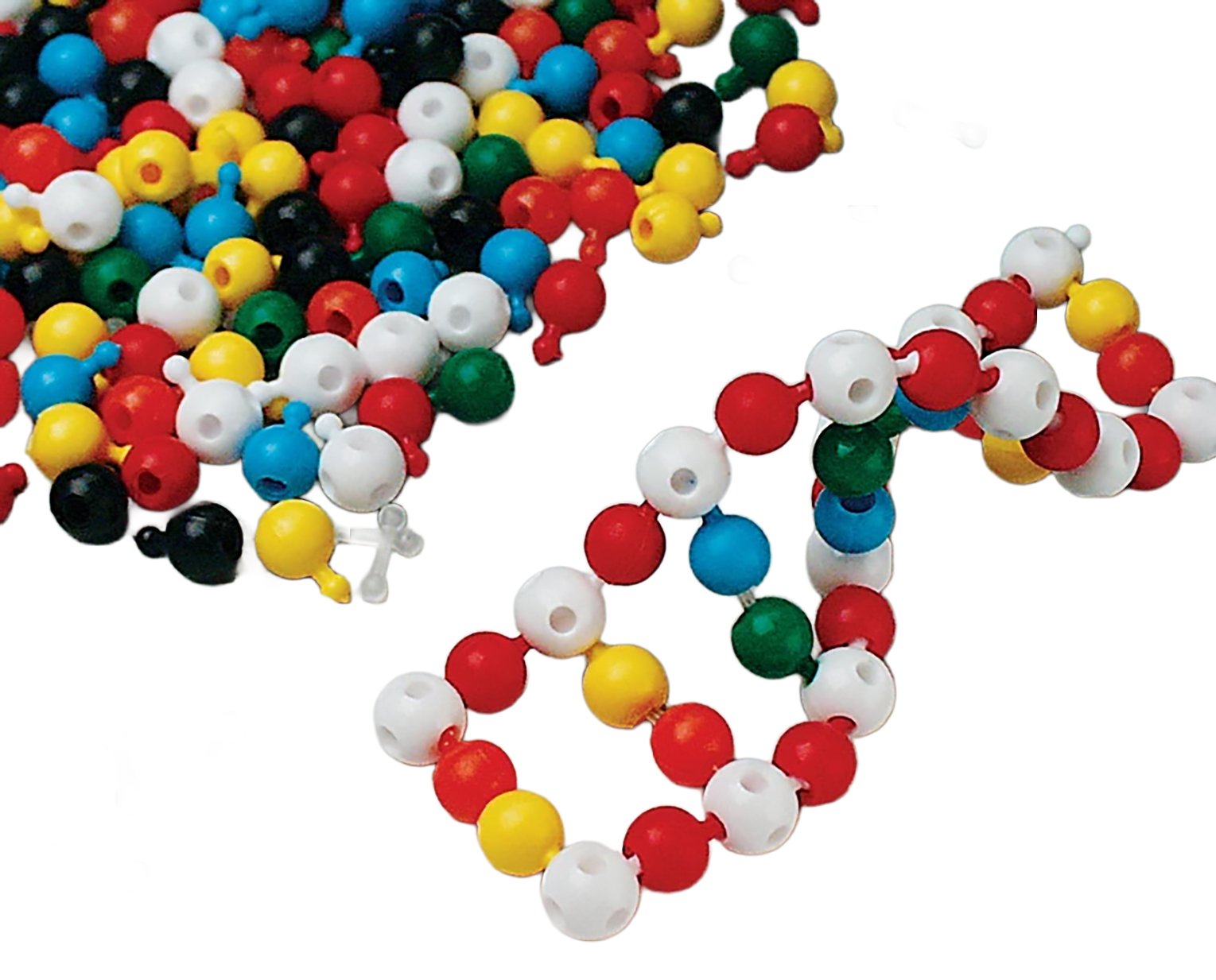 White Pop Beads with 5 Holes