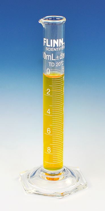 Borosilicate Glass Graduated Cylinder 10 mL Economy Choice