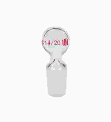 Synthware® Stopper, Penny-Head, Glass, Hollow, 14/20