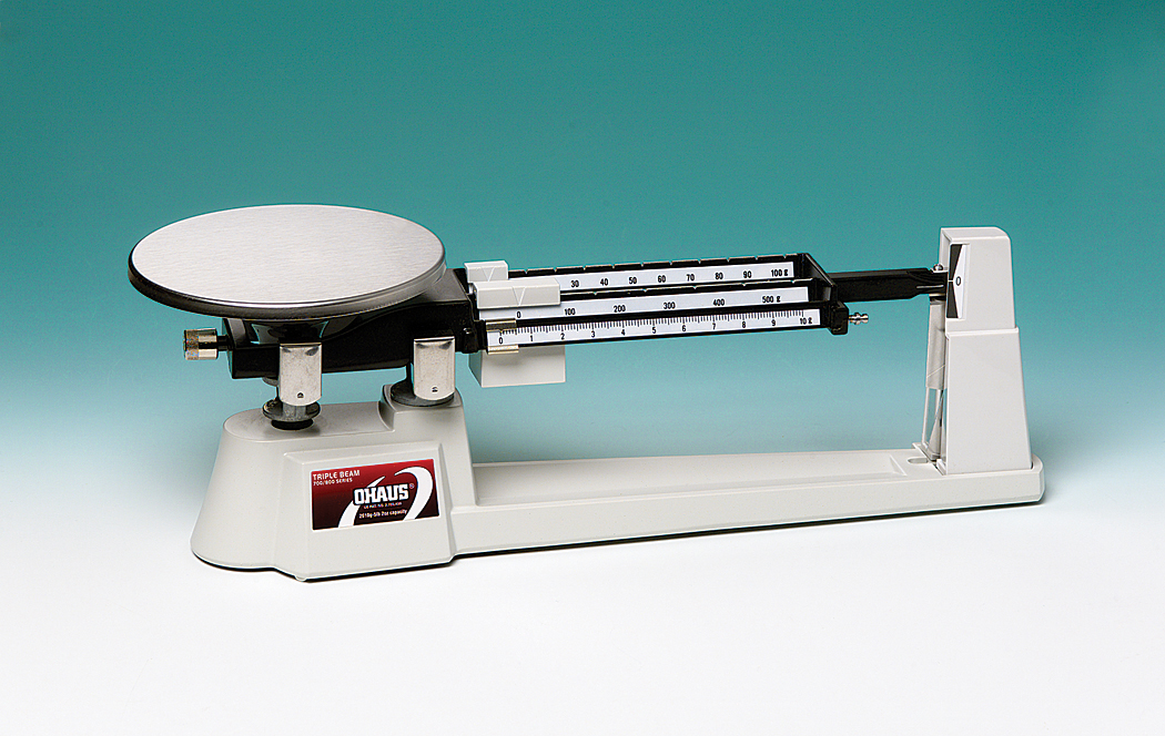 what unit of measurement is used for a triple beam balance