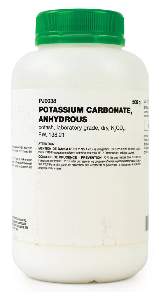 Potassium Carbonate, Laboratory Grade, 500 g