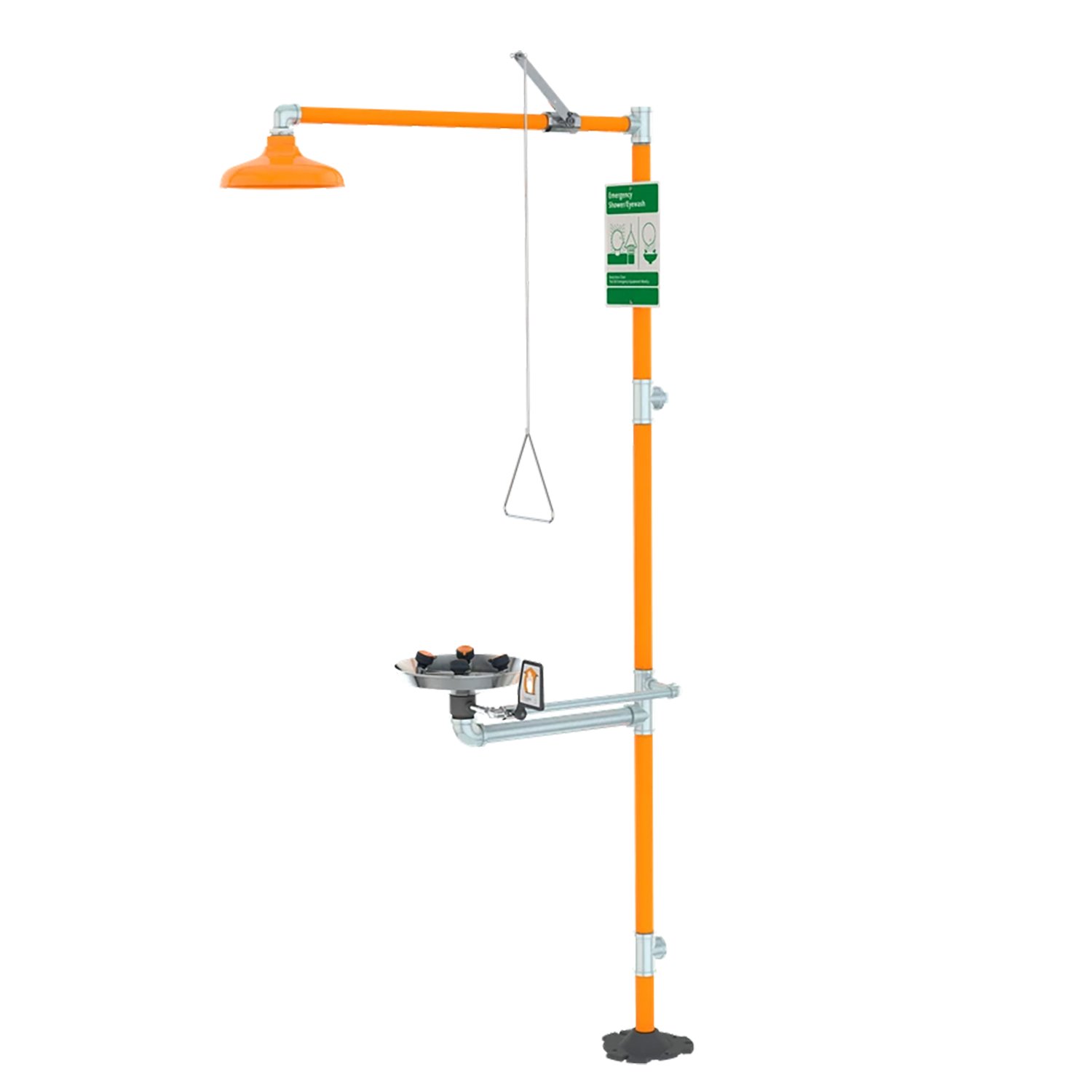 Lab Safety Body Shower and Eyewash Combination