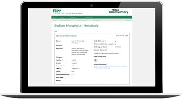 Flinn's Online Chemventory™ and Chemical Inventory Management System, 1-Year License