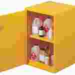 flammables, yellow, cabinet, chemical storage